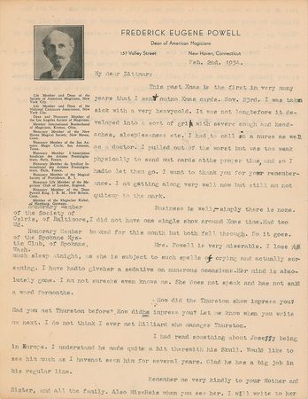 Lot #750 Magic: Powell, Frederick Eugene: 