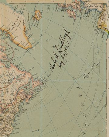 Lot #330 Charles Lindbergh: Signed five days after completing his Spirit of St. Louis flight - Image 2