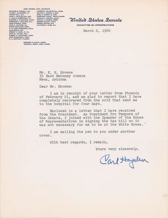 Lot #124 Lyndon B. Johnson Typed Letter Signed - Image 2