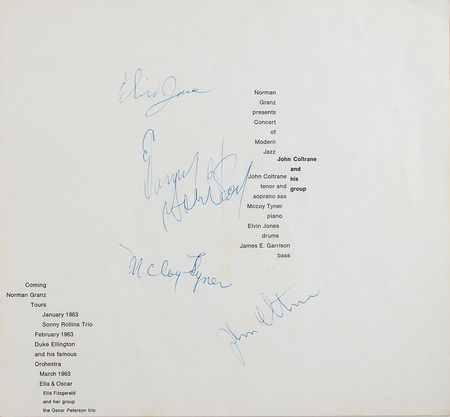 Lot #472 John Coltrane: Norman Granz presents John Coltrane & His Group in '62 - Image 1