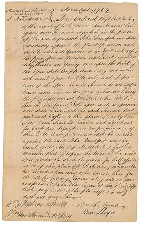 Lot #301 Lachlan McIntosh Signed Document - Image 2