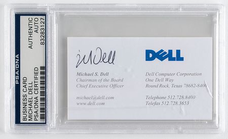Lot #229. Michael Dell Business Card