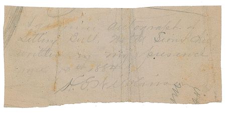 Lot #201 Sitting Bull: Scarce autograph of famed Sioux chief Sitting Bull - Image 2