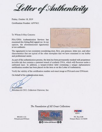 Lot #201 Sitting Bull: Scarce autograph of famed Sioux chief Sitting Bull - Image 3