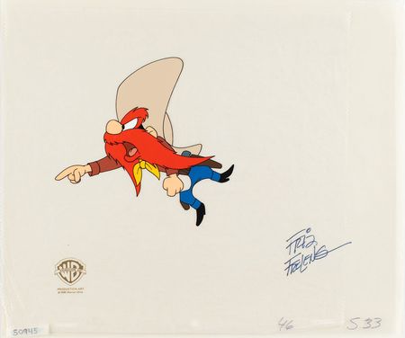 Lot #1108 Yosemite Sam production cel signed by Friz Freleng Production Cel - Image 1