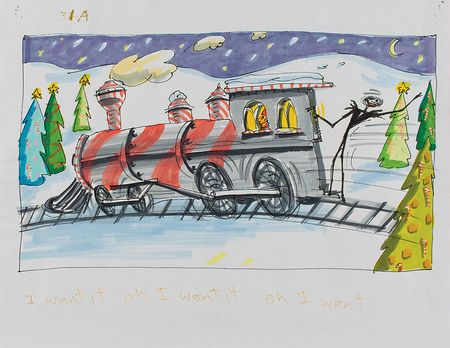 Lot #967 Jack Skellington concept storyboard from The Nightmare Before Christmas Concept Storyboard - Image 1