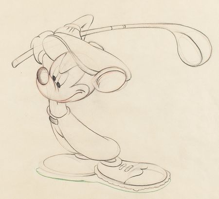 Lot #1031 Mickey Mouse production drawing from Canine Caddy Production Drawing - Image 2