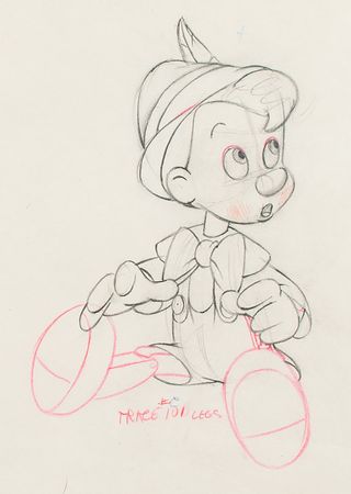 Lot #906 Pinocchio production drawing from Pinocchio Production Drawing - Image 2