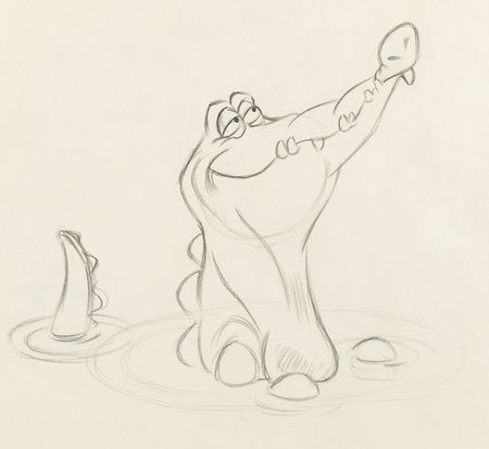 Lot #1044 Tick-Tock the Crocodile production drawing from Peter Pan Production Drawing - Image 2