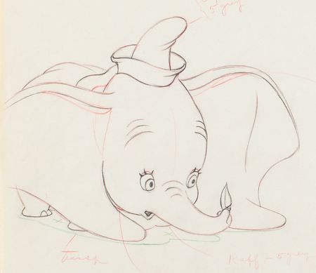 Lot #911 Dumbo production drawing from Dumbo Production Drawing - Image 2