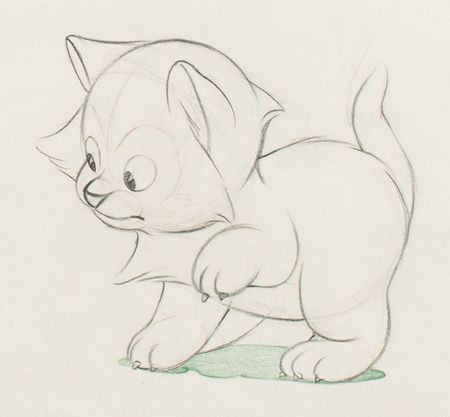 Lot #1026 Figaro production drawing from Pinocchio Production Drawing - Image 2