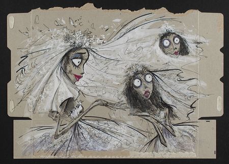 Lot #976 Emily the Corpse Bride concept painting from Corpse Bride Concept Painting - Image 1