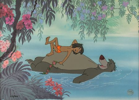 Lot #963 Mowgli and Baloo limited edition cel from The Jungle Book Limited Edition Cel - Image 1