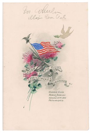 Lot #327 Joseph Wheeler and Nelson A. Miles Menu - Image 1