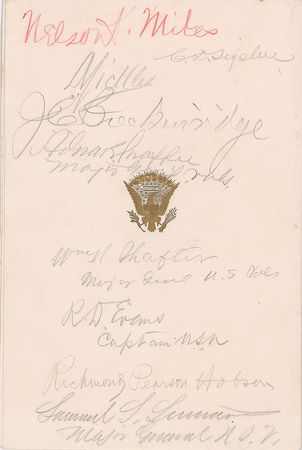 Lot #327 Joseph Wheeler and Nelson A. Miles Menu - Image 2