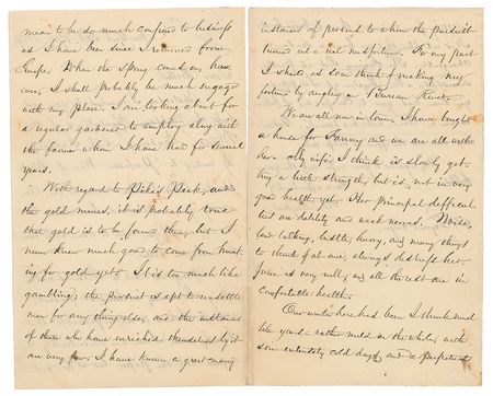 Lot #433 William Cullen Bryant: Bryant on gold mining?