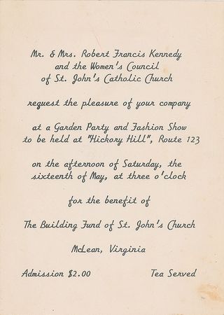 Lot #82 John and Jacqueline Kennedy, Plus Invitation - Image 1