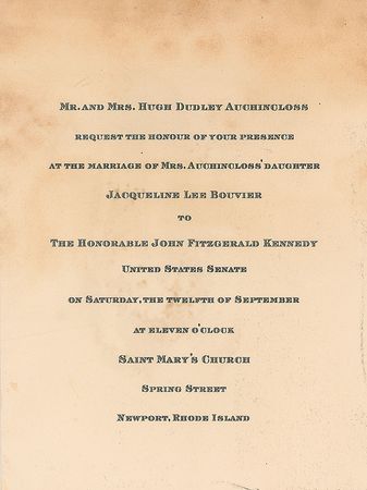 Lot #82 John and Jacqueline Kennedy, Plus Invitation - Image 2