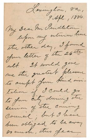 Lot #319 George Washington Custis Lee Handwritten Letter Signed - Image 1