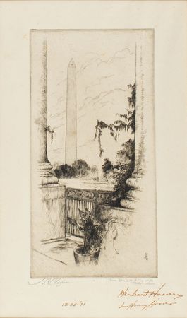 Lot #119 Herbert and Lou Henry Hoover Etching - Image 1