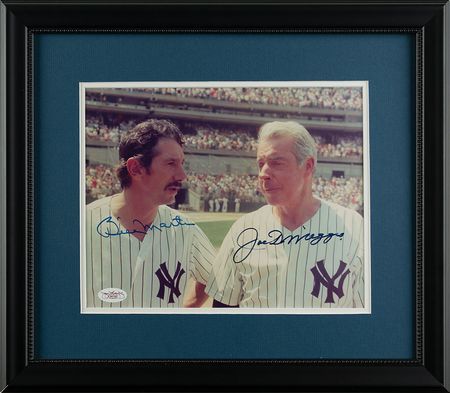 Lot #822 Joe DiMaggio and Billy Martin Signed Photograph - Image 2