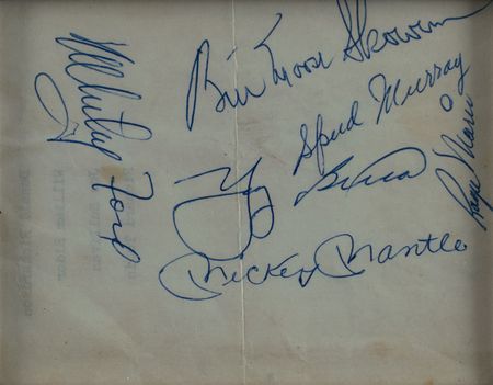 Lot #802 NY Yankees: Mantle and Maris Signatures - Image 2