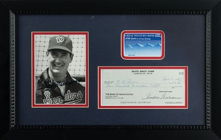 Lot #850 Ted Williams Check and ATM Card - Image 1