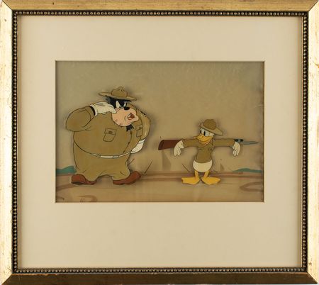 Lot #913 Donald Duck and Black Pete production cels  from Donald Gets Drafted Production Cels - Image 2