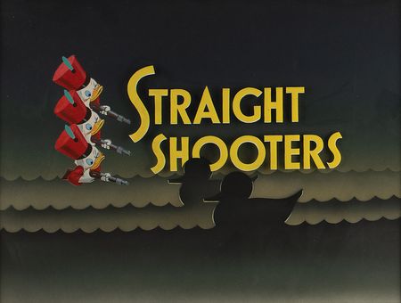 Lot #917 Huey, Dewey, and Louie key master background title card from Straight Shooters Keymaster Background Title Card - Image 1