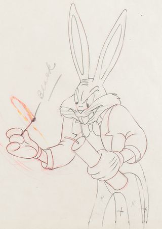 Lot #975 Bugs Bunny production drawing from Rhapsody Rabbit Production Drawing - Image 2