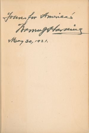 Lot #69 Warren G. Harding: 