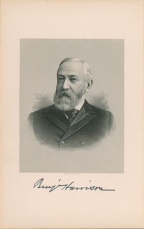 Lot #50 Benjamin Harrison Book - Image 1
