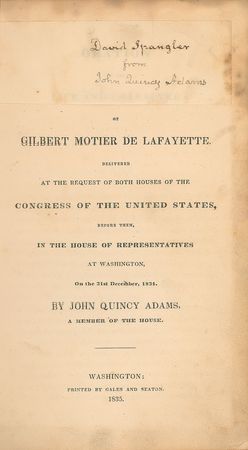 Lot #6 John Quincy Adams Book