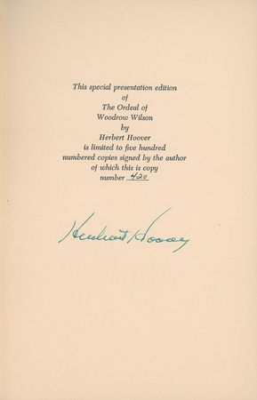 Lot #72 Herbert Hoover Book - Image 1