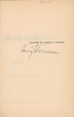 Lot #76 Harry S. Truman Book - Image 1
