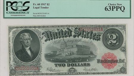 Lot #241 Fr. 60 1917 $2 Legal Tender Legal Tender - Image 1