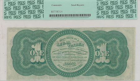 Lot #237 Fr. 16c 1862 $1 Legal Tender Legal Tender - Image 2