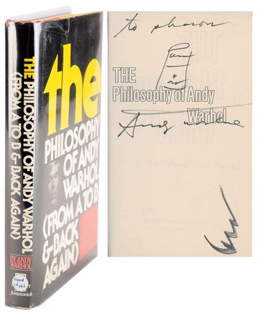 Lot #395 Andy Warhol Book - Image 1