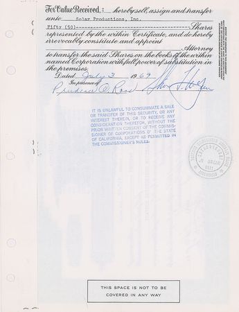 Lot #670 Steve McQueen Signed Document - Image 2