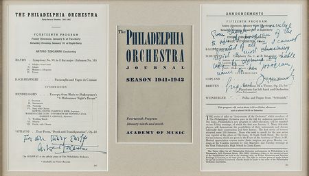 Lot #515 Arturo Toscanini and Eugene Ormandy Programs - Image 1
