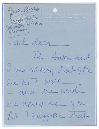 Lot #195 Duke and Duchess of Windsor Letters - Image 3
