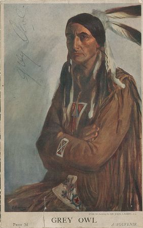 Lot #248  Grey Owl - Image 1