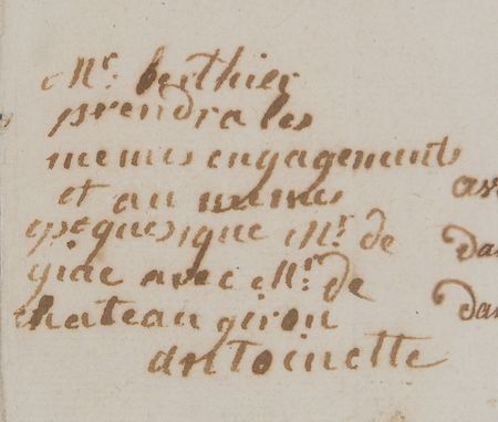 Lot #191 Marie Antoinette: Boldly endorsed by Marie Antoinette in 1779 - Image 3
