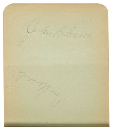Lot #803 Jackie Robinson and Don Newcombe Signatures - Image 2