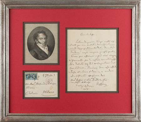 Lot #467 Gioachino Rossini Handwritten Letter Signed - Image 1