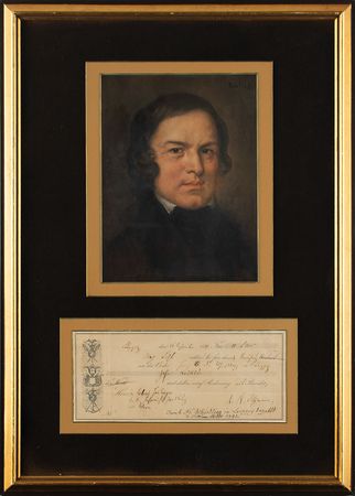 Lot #470 Robert Schumann: Schumann pays a music book publisher in 1842 - Image 1