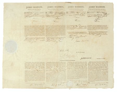 Lot #4 James Madison and James Monroe Signed