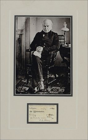 Lot #8 John Quincy Adams Check