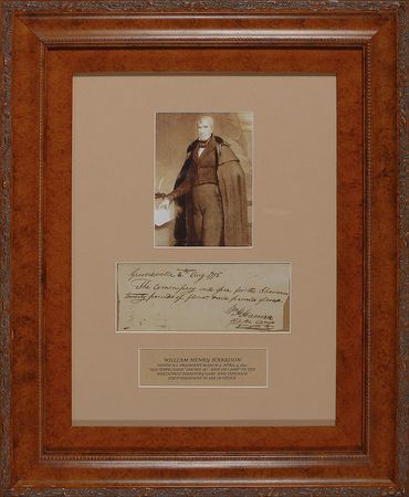 Lot #14 William Henry Harrison Signed Document