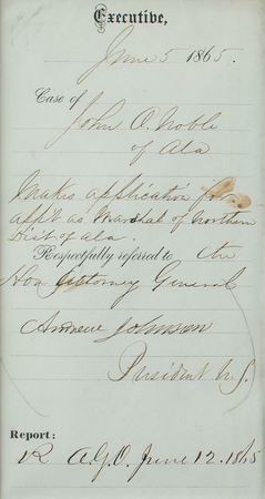 Lot #32 Andrew Johnson Endorsement - Image 2